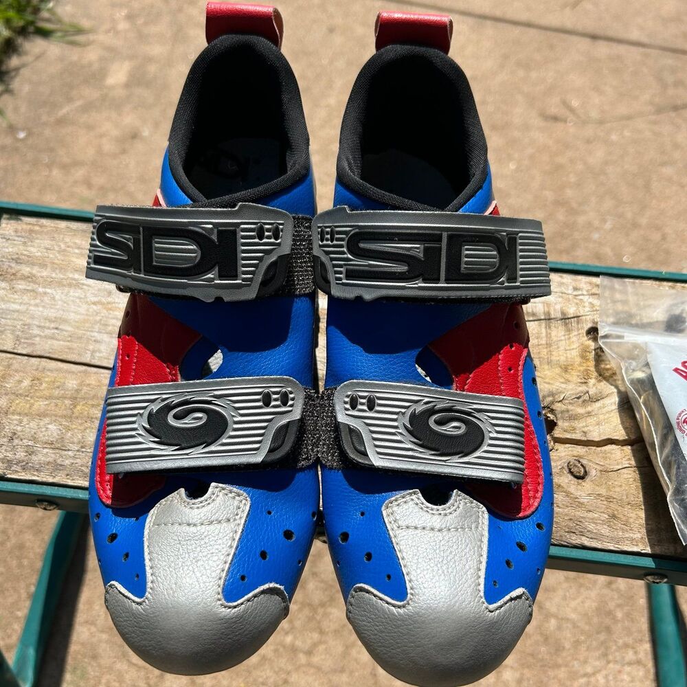 SIDI T-1 Triathlon Cycling Shoes EU 38.5 Women 7.5 Road Bike +SPD Adapter Plates